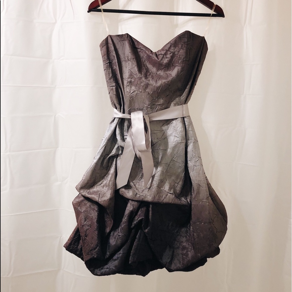 Purple Gray Ombre Prom Dress